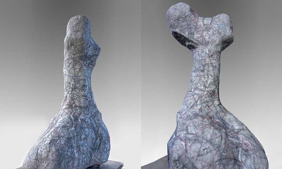 Ben Wijnen - Rinascita / Rebirth, Statuary marble - Mixed techniques - H125x80x50cm.